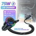 thumbnail image 1 of 75W Car Charger USB C Fast Charging LED Lamp Support for QC3.0 PD Fast Charger, 1 of 8
