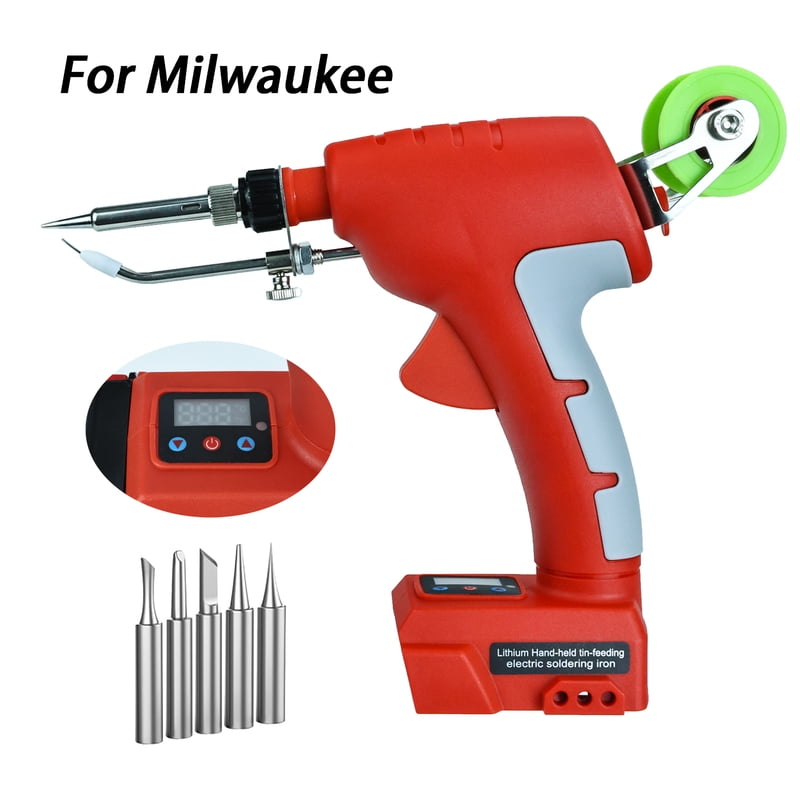 75W Cordless Soldering Iron Kit for Mil.wau*kee 18V Battery Fast Welding Tool LCD Digital Display Electric Solder Gun (No Battery)