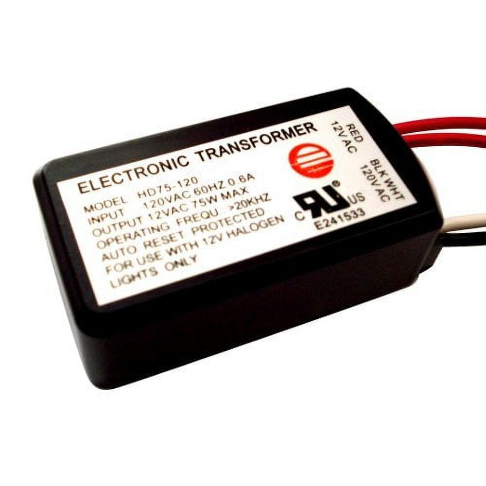 75W ELECTRONIC LOW VOLTAGE HALOGEN TRANSFORMER HD75120