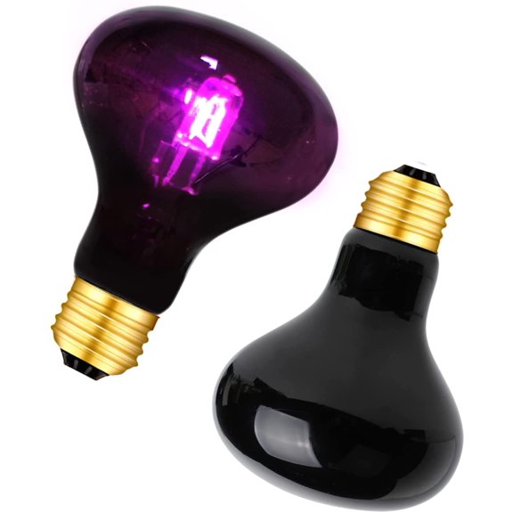 75W Infrared Heat Lamp Bulb Moonlight Light Glass Heating Lamps Bulbs for Lizard Snake Chameleon Bearded Dragon Aquarium Reptile & Amphibian - 2 Pack