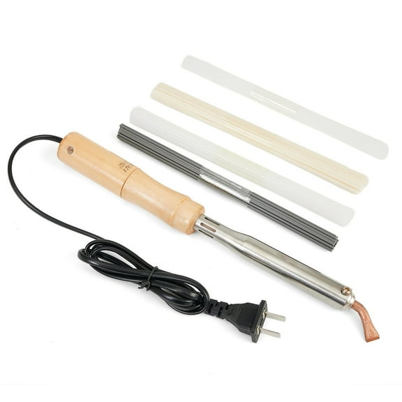75W Plastic Welding Kit with Mesh Auto Welder, TPO TEO PP Rod Repair Tool for Car Bumpers, 220V Soldering Iron Set with 50 Rods