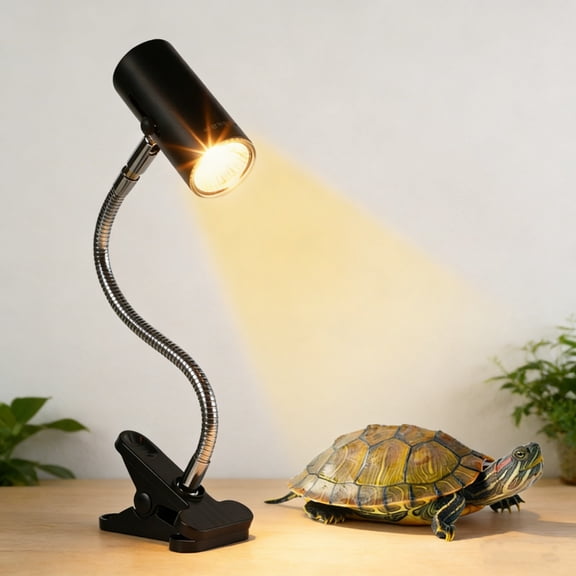 75W Reptile Heat Lamp Bulb with Timer, Full Spectrum Basking Light Bulb for Turtles Lizards Tortoises, Adjustable Heating Lamp Bulb for Calcium Absorption, Day/Night Mode, White