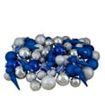 thumbnail image 1 of Northlight Shatterproof 3-Finish Christmas Ball and Finial Ornaments - Blue and Silver - 75ct, 1 of 6