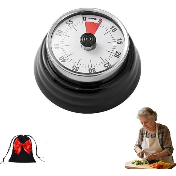 75dB Loud Mechanical Timer, 2026 New Visual Magnetic Kitchen Timer with Easy-Read Dial, Manual Minute Countdown for Cooking, Baking, Classroom, Study, Office, Gym, and Senior Use