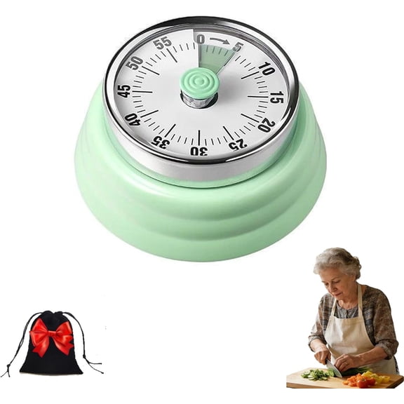 75dB Loud Mechanical Timer, 2026 New Visual Magnetic Kitchen Timer with Easy-Read Dial, Manual Minute Countdown for Cooking, Baking, Classroom, Study, Office, Gym, and Senior Use