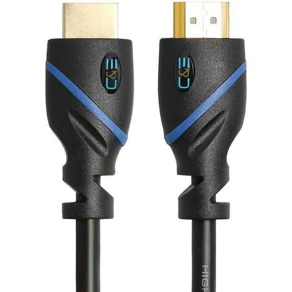 75ft (23M) High Speed HDMI Cable Male to Male with Ethernet Black (75 Feet/23 Meters) Supports 4K 30Hz, 3D, 1080p and Audio Return, (2 Pack)