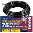 75ft Power Outdoor Extension Cord & Indoor Waterproof Electric Drop