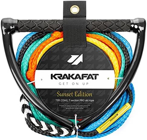 75ft Water Ski Rope, Wakeboard Rope - 7 Sections with 13