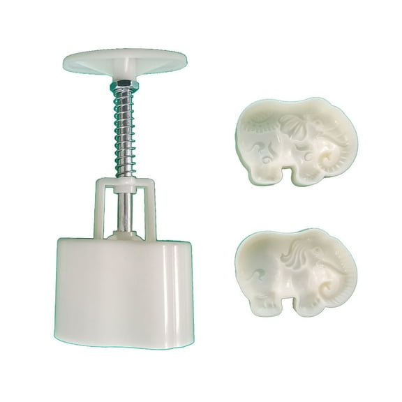 75g Plastic Material Mooncake Mold Elephant Shaped Stamps Mooncake Mould