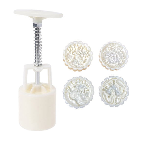 75g Plastic Mooncake Moulds Lotus Shape Mooncake Mold DIY Kitchen Baking Gadgets