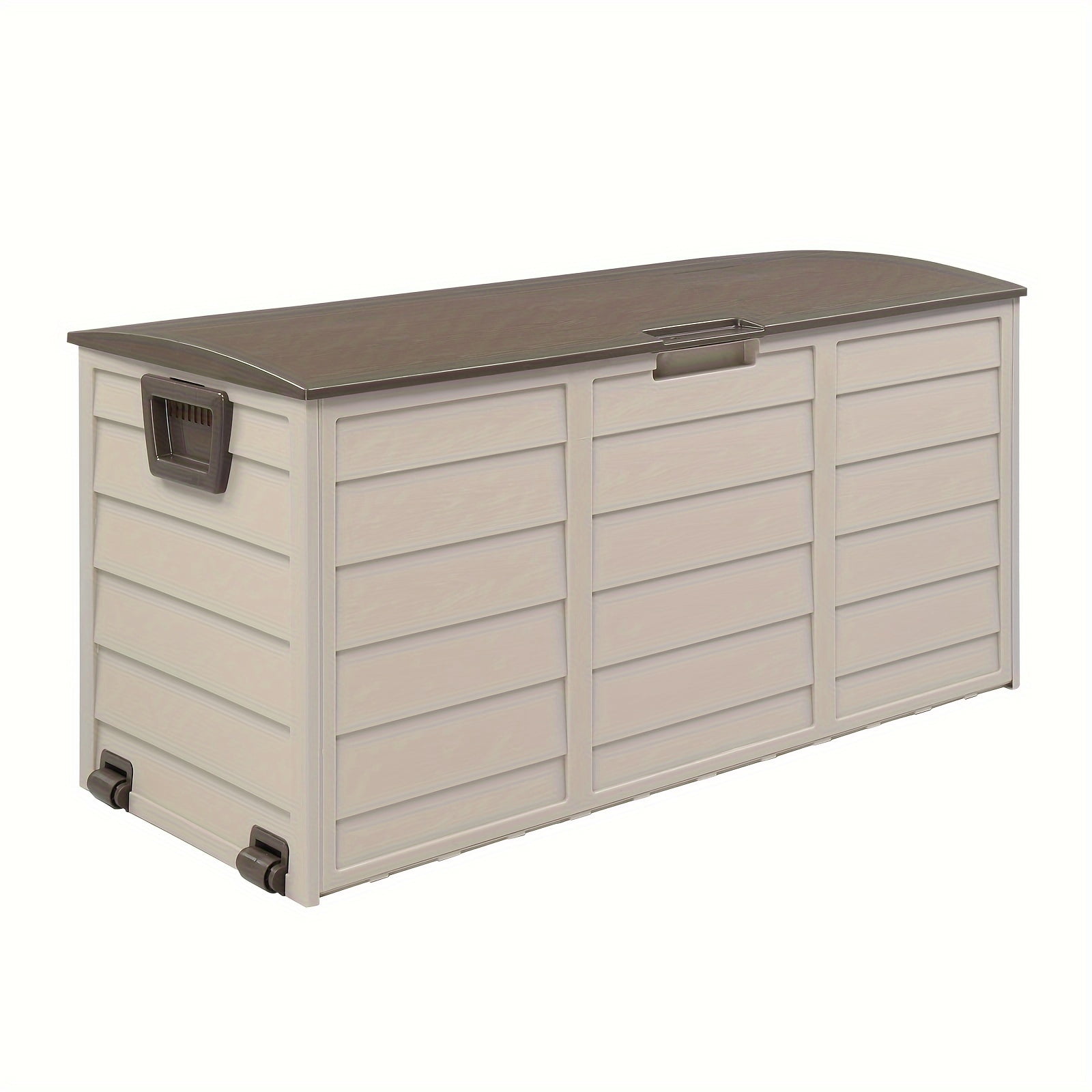 75gal 260L Outdoor Garden Plastic Storage Deck Box Chest Tools Cushions Toys Lockable Seat For Restaurant