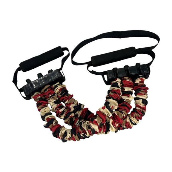 75lb Adjustable Resistance Bands for Strength Training, Exercise Band with Protective Sleeve for Home Gym, Multi-Functional Upper Body Workout Equipment for Chest, Arms and Back