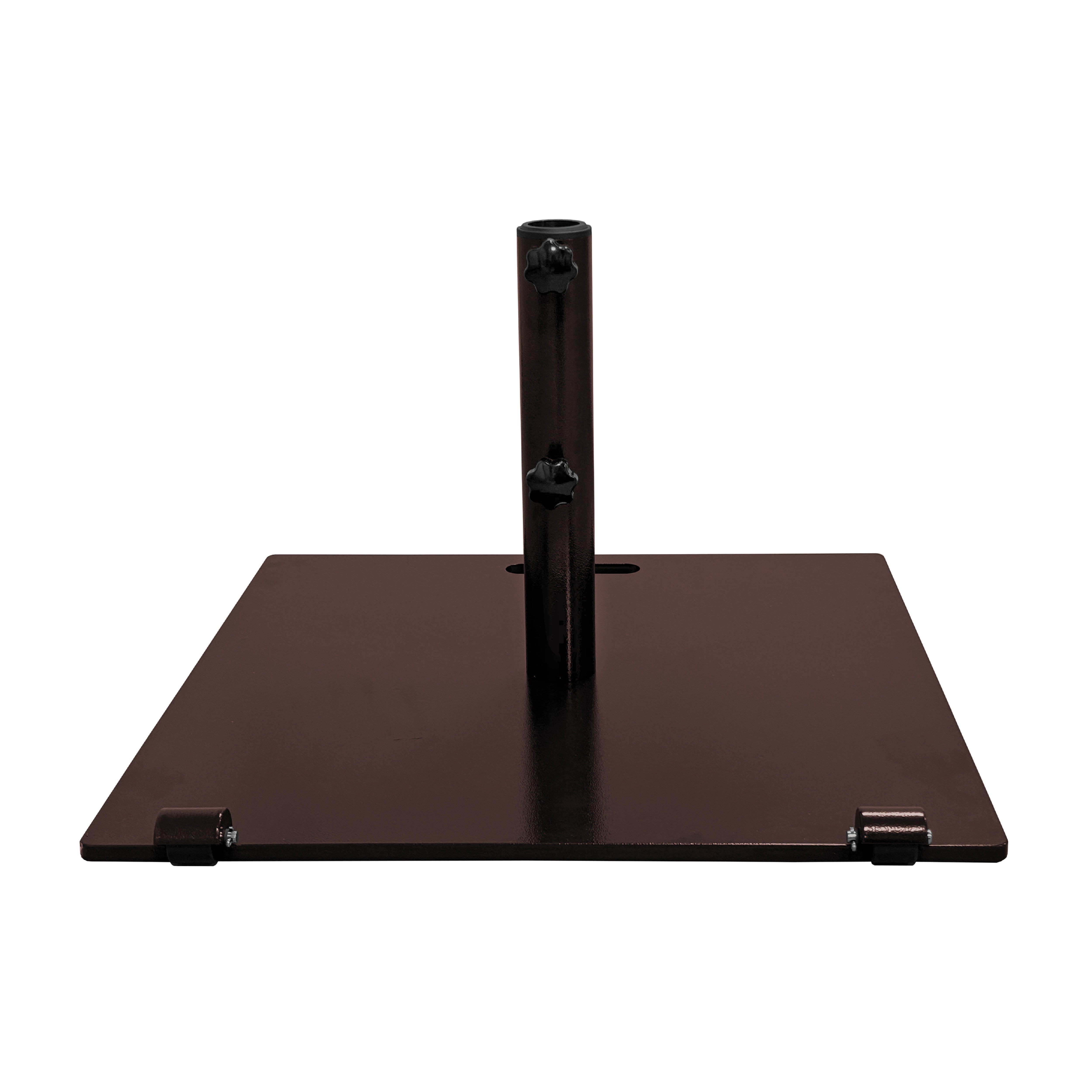 75lb Flat Steel Brown Patio Umbrella Base