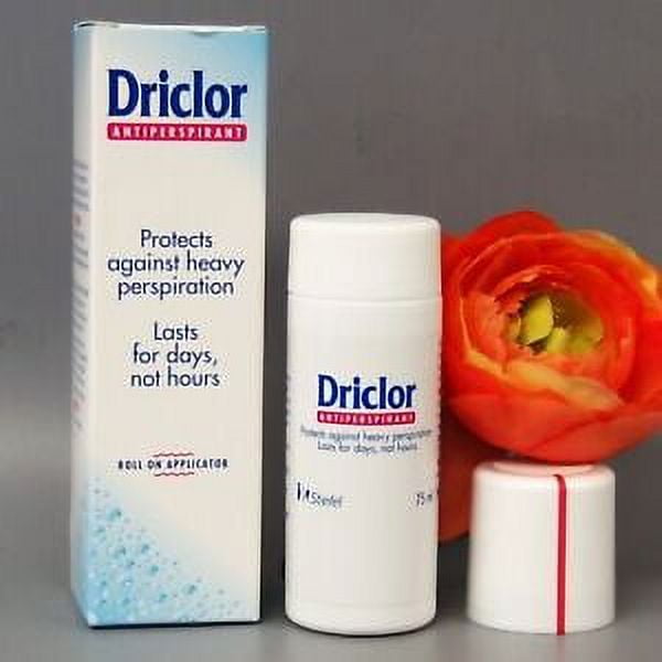 DRICLOR 75ml Roll on Applicator Antiperspirant Deodorant, Larger Size than 20ml, Travel Size