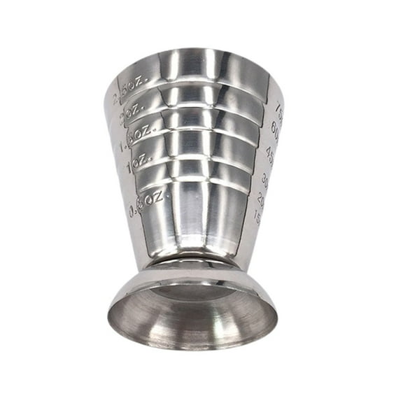 75ml Stainless Steel Measure Cup Jigger Shot Drink for Spirit Mixed Cocktail Beaker- Kitchen, Dining & Bar