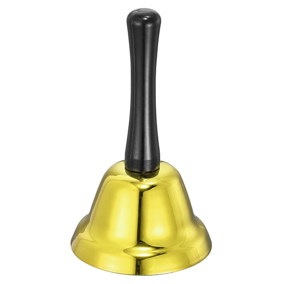 75mm(2.95") Dia. Hand Bell Steel Electroplating Gold Tone 1 Pack