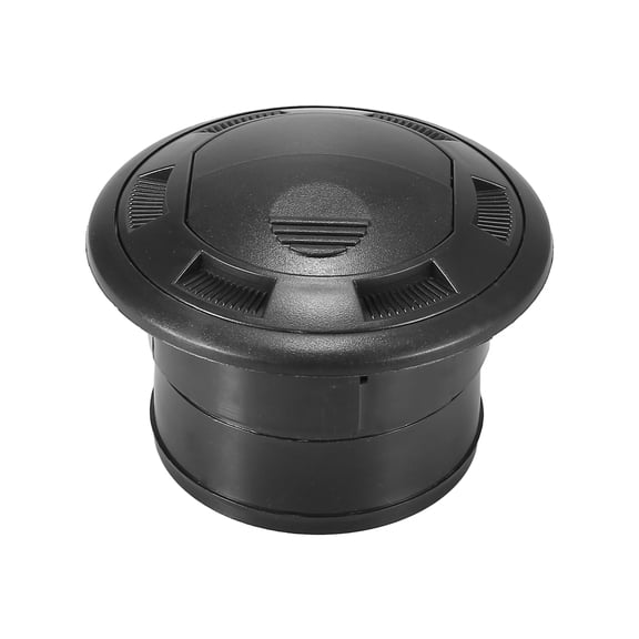 75mm Black Air Conditioning Adjustable Warm Air Vent Deflector Outlet Louvered for Car RV without Grille