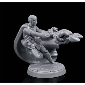 75mm Fantasy Miniature Figure Black Resin Model for Painting Unpainted Tabletop RPG & Display Collectible