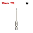 thumbnail image 1 of 75mm Hollow Torx Screwdriver Bit Hex Shank T6 Tool for Exact Screw Unscrew, 1 of 10