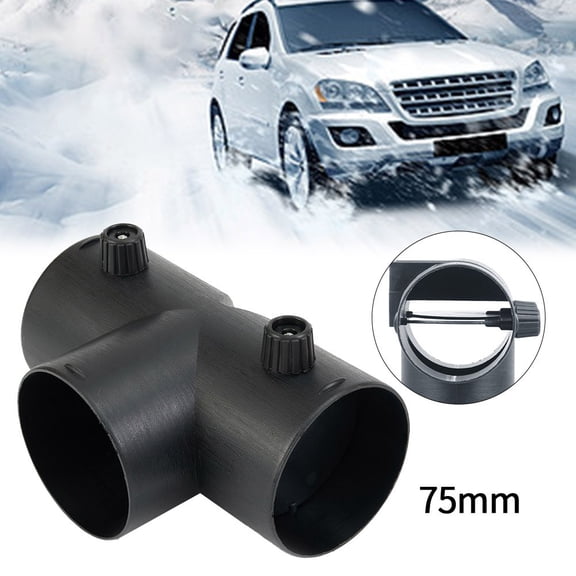75mm T Car Heater Air Vent Ducting Piece Exhaust Connector Dual Closable Open Regulatin For Webasto Diesel Parking Heater Part