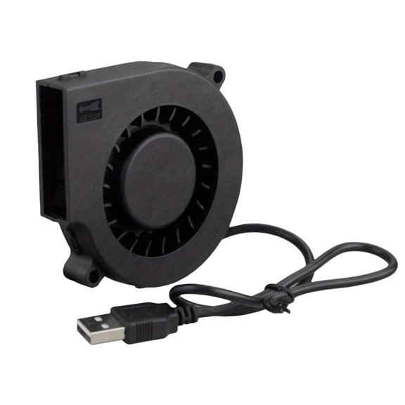 75mm USB Fan Cooling Turbo Blower Brushless 3D Printer 7517 for Extruder DC Cooler Power Inverter Air Pump PC CPU,1 * USB Fan Cooling Turbo Blower Brushless,Black