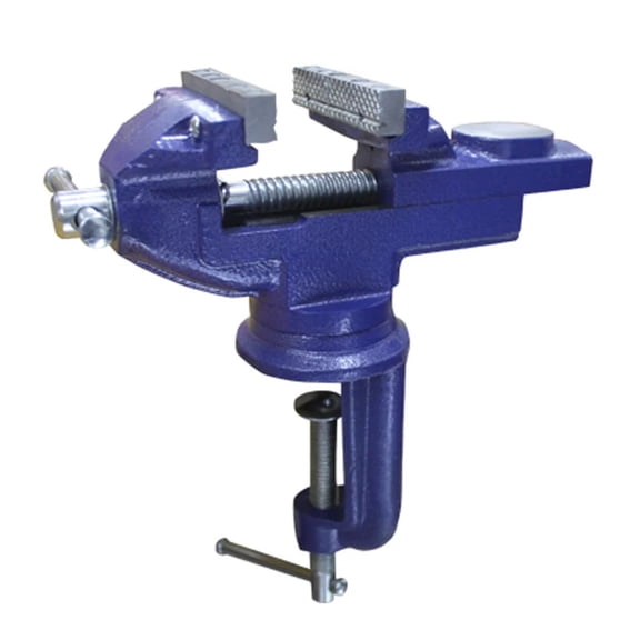 75mm Width 360 Degree Swivel Multifunctional Heavy Duty Clamp With Clamping Post Holes For Cast Iron Table Upgraded Bench Vise ,Easy to Use