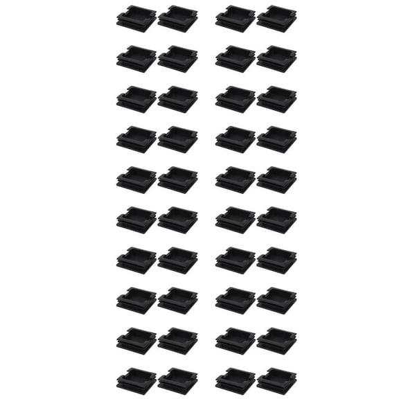 75mm x 75mm Plastic Square Caps Tube Pipe Inserts End Blanking 40 Pcs