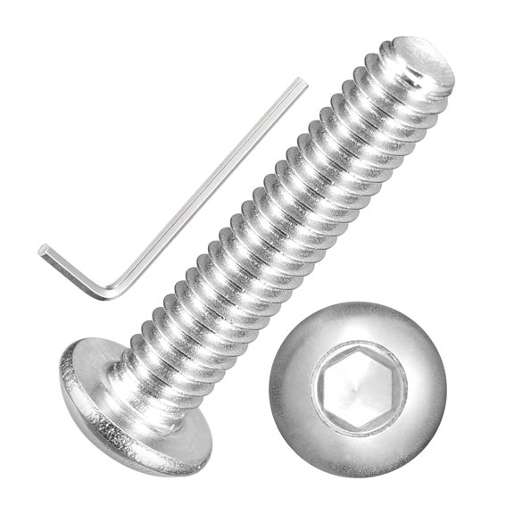 75pcs Button Head Socket Cap Screws - [#8-32x3/4"mm] 18-8 Stainless Steel - Industrial Grade Corrosion Resistant for Kitchen, Bathroom, Furniture & DIY Projects