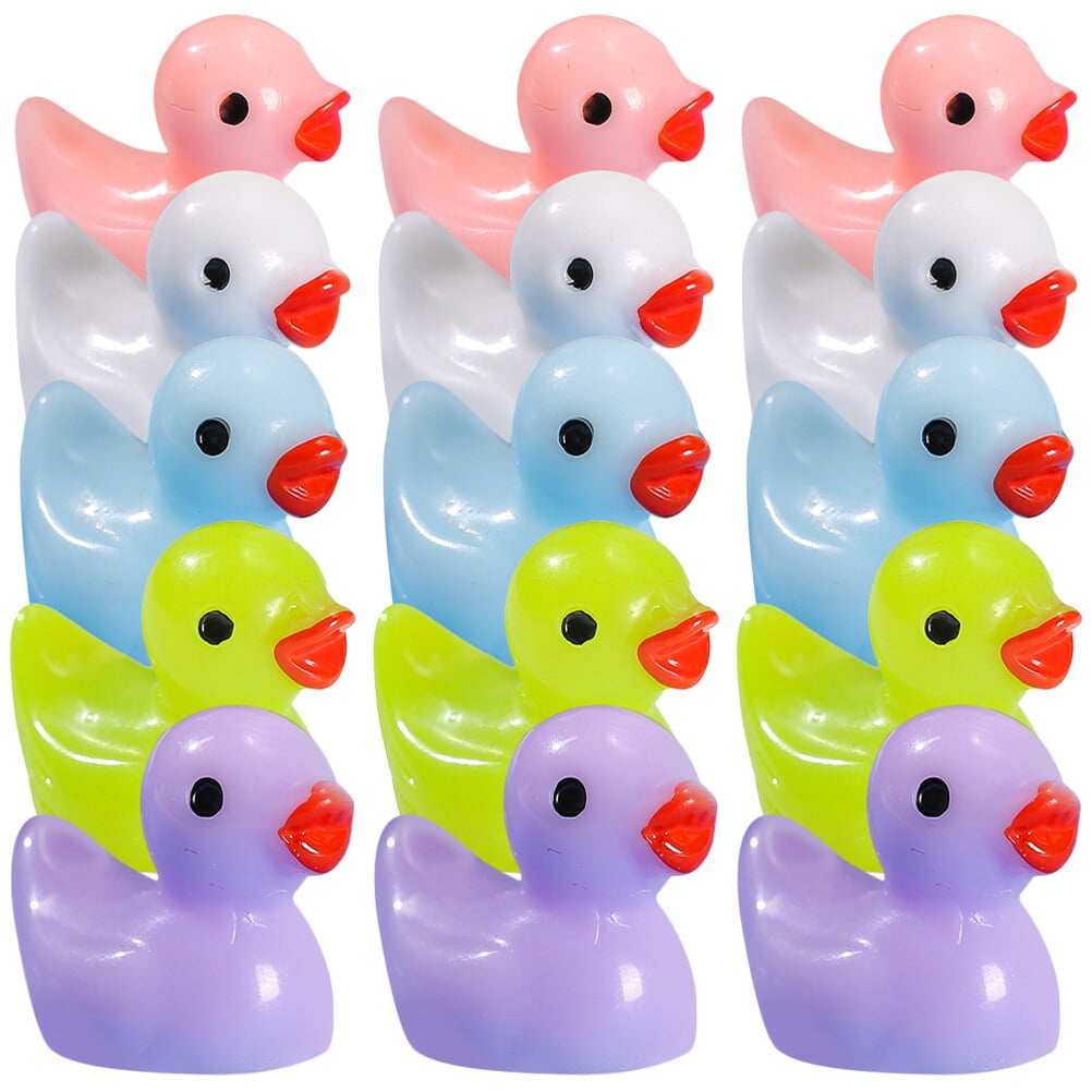 6 Colors Tiny Ducks, Realistic Shape Mini Resin Ducks, 100 PCS
