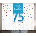 thumbnail image 1 of Ambesonne Party Curtains 2 Panel Set, Rain with Polka Dots, 108" x 96", Multicolor, 1 of 3