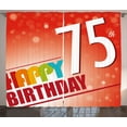 thumbnail image 1 of Ambesonne Birthday Curtains 2 Panel Set, Age 75, 108" x 90", Multicolor, 1 of 3