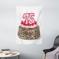 thumbnail image 1 of 75th Birthday Decorations Tapestry, Cute Number Candles on a Delicious Cake with Cherries Happiness, Wall Hanging for Bedroom Living Room Dorm Decor, 40W X 60L Inches, Multicolor, by Ambesonne, 1 of 2