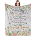 thumbnail image 1 of 75th Birthday Gifts for Women, 75th Birthday Gifts for Men, 75th Birthday Decorations, 75th Birthday Decorations for Men, 75th Birthday Gifts, Happy 75th Birthday Decorations Throw Blankets 60"x 50", 1 of 1
