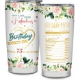 thumbnail image 1 of 75th Birthday Gifts for Women Tumbler - 75 Year Old Gifts for Her - 75th Birthday Gift Ideas - Turning 75 Birthday Gift Stainless Steel Cup 20 Oz, 1 of 6