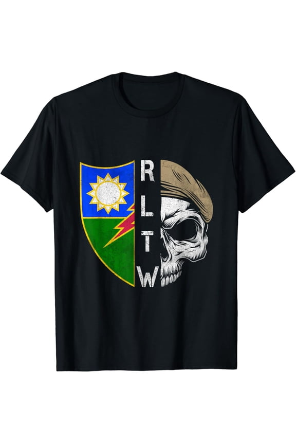 75th Ranger Regiment Skull Unit Crest RLTW Beret T-Shirt