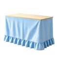 thumbnail image 1 of 75x180cm Light Blue Ruffled Flat Teacher Desk Skirt Washable Cover For Classroom Kitchen Back To School Party Decoration, 1 of 4