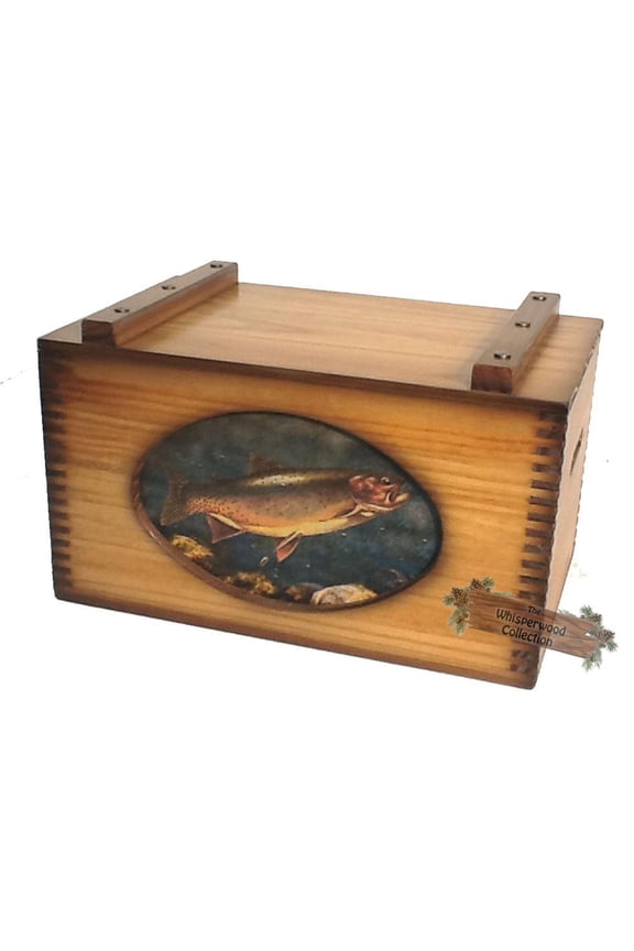 #76-16 Trout Wooden Storage Box