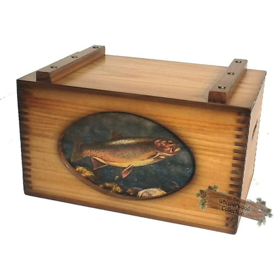 #76-16 Trout Wooden Storage Box