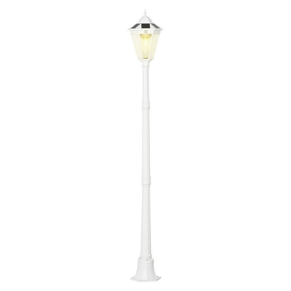 76.5" Solar Lamp Post Lights Outdoor, Vintage Streetlight, Weatherproof, Auto On/Off, Adjustable Brightness, Garden Driveway Path Lighting
