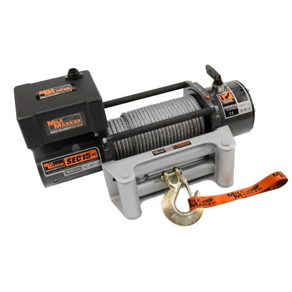 76-50260W 15000 lbs Winch with Roller Fairlead & 12 ft. Remote