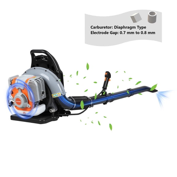 76.5cc 4-Stroke Backpack Gas Leaf Blower, 2800RPM H Low Noise Quick Start Gas Powered Snow Leaf Blower, Gas Powered Snow Leaf Blower for Yard Garden