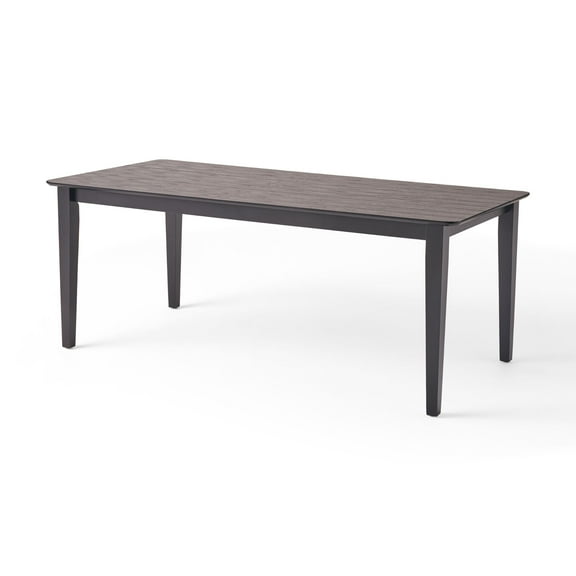76" Black Contemporary Handcrafted Rectangular Dining Table