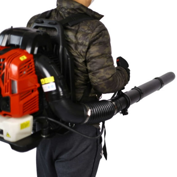 76 CC 4 Stroke Gas Backpack Leaf Blower EPA Compliant Powerful for Yard Cleanup Comfortable Harness Adjustable Design