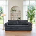 thumbnail image 1 of 76" Convertible Futon Sofa Bed,Folding Boneless Floor Couch with Deep Seat,Cloud Corduroy Fold Out Sleeper Sofa with Memory Foam Cushion for Living Room,Bedroom,Dark Gray, 1 of 6