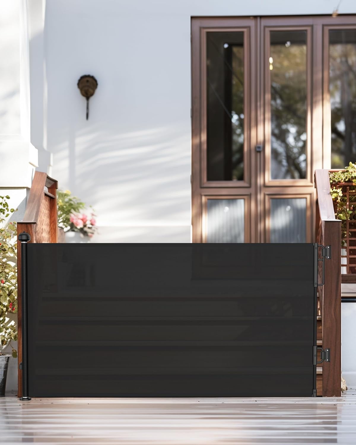 76" Extra Wide Dog Gate for The House, Retractable Gates for Stairs One