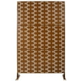 thumbnail image 1 of 76" H by 48" W Freestanding Metal Decorative Privacy Screen Brown | Creates separated spaces for deck, patio or balcony with rust-resistant durability, 1 of 11