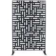 thumbnail image 1 of 76" H×48" W Metal Privacy Screen for Outdoor & Indoor Use, Free Standing Privacy Screen for Patio Garden Pool, Metal Material, Weather Resistant, Easy Assembly, 1 of 11