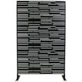 thumbnail image 1 of 76"H x 48"W Freestanding Metal Privacy Screen with Decorative Lattice for Outdoor Deck, Balcony, Patio & Garden Space Divider, 1 of 9