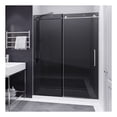 thumbnail image 1 of ANZZI Frameless Sliding Shower Door Leon Series 76 x 60 in. Brushed Nickel with Tinted Glass, 1 of 8
