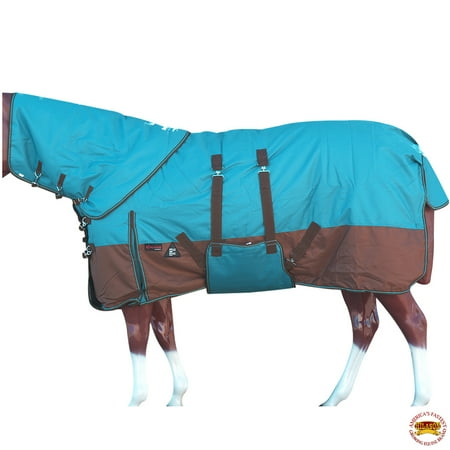 76" Hilason 1200D Waterproof Winter Horse Neckcover Turnout Blanket Belly Wrap